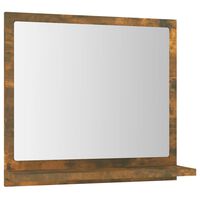 vidaXL Kopalniško ogledalo dimljen hrast 40x10,5x37 cm inženirski les