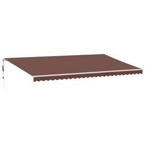 vidaXL Avtomatsko zložljiva tenda rjava 600x350 cm