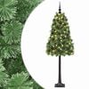 vidaXL Umetno božično drevo s kroglicami in zložljivimi vejami 120 cm