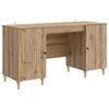 vidaXL Miza s polico Artisan hrast 142,5 x 50 x 75 cm Inženirski les