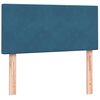 vidaXL Box spring postelja z vzmetnico temno modra 100x210 cm žamet