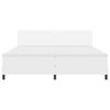vidaXL Postelja z vzmetnico z vzmetnico Bela 200 x 200 cm Umetna koža