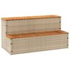 vidaXL Korak za masažno kad bel 100x50x50,5cm poli ratan/trden akacija