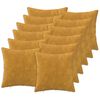 vidaXL Prevleka za blazino 12 kos HEERLEN Rumena 40 x 40 cm Mikrofibra