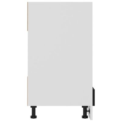 vidaXL Kuhinjska omarica črna 60x46x81,5 cm iverna plošča