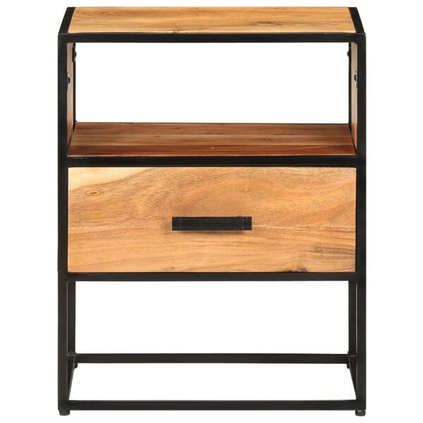 vidaXL Nočna omarica 40x30x50 cm trden akacijev les