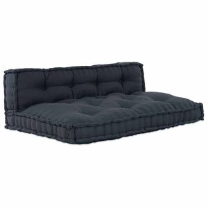 vidaXL Blazina za paletni kafi 2 pcs Antracit 120 x 80 x 38 cm Blago
