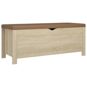 vidaXL &Scaron;katla z blazino sonoma hrast 105x40x45 cm inženirski les