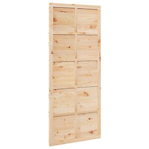vidaXL Hlevska vrata 90 x 2,5 x 208 cm Trdna borovina Naravna