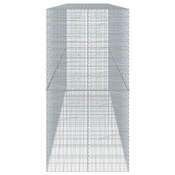 vidaXL Gabionska košara s pokrovom 550x100x200 cm pocinkano železo