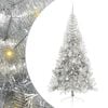 vidaXL Umjetna preddekorirana božićna jelka srebrna 210 cm PET