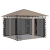 vidaXL Paviljon z mrežo proti komarjem 3x3x2,73 m taupe 180 g/m&sup2;