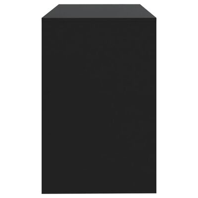 vidaXL Pisalna miza črna 101x50x76,5 cm iverna plošča