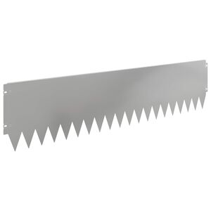 vidaXL Robovi trave 10 pcs 103 x 25 cm Jeklo Srebrna
