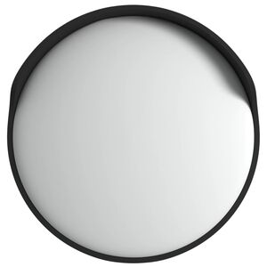 vidaXL Zunanje konveksno prometno ogledalo črno &Oslash;45 cm polikarbonatno