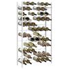 vidaXL Stojalo za vino za 72 steklenic bela kovina