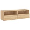 vidaXL Stenska TV omarica sonoma hrast 100x30x30 cm inženirski les