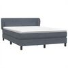 vidaXL Box spring posteljni z vzmetnico temno siv 160x210 cm žamet