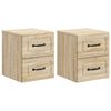 vidaXL Stenski nočni omarici 2 kos Sonoma hrast 34,5 x 33 x 40 cm