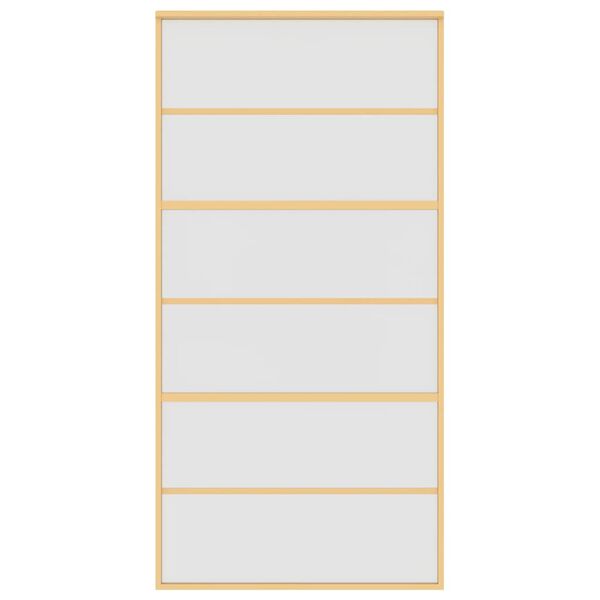vidaXL Drsna vrata zlata 102,5x205 cm mat ESG steklo in aluminij
