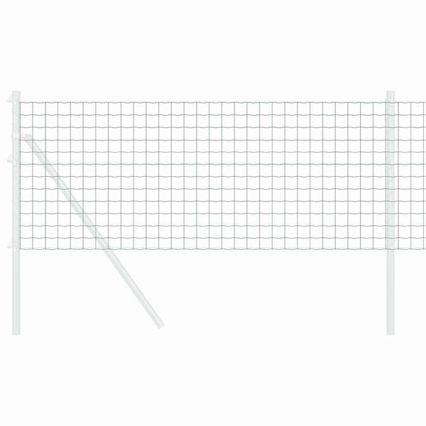 vidaXL Evropska ograja Zelena 0.4 x 10 m PVC prevlečen železo