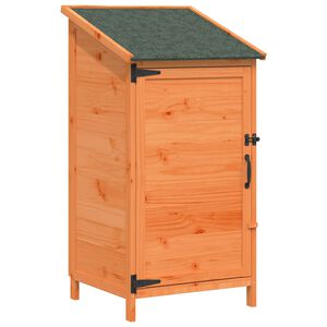 vidaXL Vrtno skladi&scaron;če s streho Rjava 59 x 56 x 113,5 cm Trdna smreka