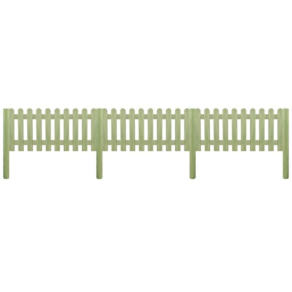vidaXL Ograja iz impregnirane borovine 5,1 m 80 cm 6/9 cm