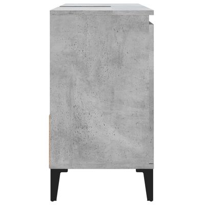 vidaXL Kopalniška omarica betonsko siva 65x33x60 cm inženirski les