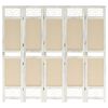 vidaXL Paravan 5-delni krem 175x165 cm blago