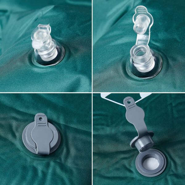 vidaXL Samonapihljivo leži&scaron;če za kampiranje z blazino 1 osebo zeleno