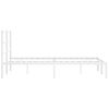 vidaXL Kovinski posteljni okvir z vzglavjem bel 140x200 cm