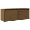 vidaXL Stenska omarica 2 kosa medeno rjava 40x30x50 cm trdna borovina