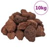 vidaXL Vulkanski kamen 10 kg rdeč 5-8 cm