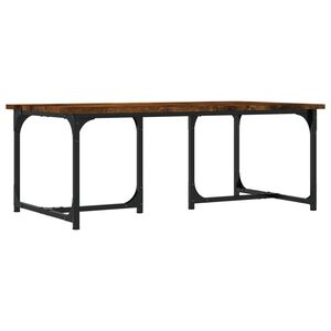 vidaXL Klubska mizica dimljeni hrast 90x50x35 cm inženirski les