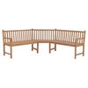vidaXL Vrtna kotna klop 185x185x90 cm trdna tikovina