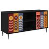 vidaXL TV omarica ESSEN 102 x 33 x 51 cm Črni hrast Inženirski les