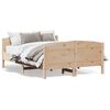 vidaXL Posteljni okvir brez vzmetnice 135x190 cm trdna borovina