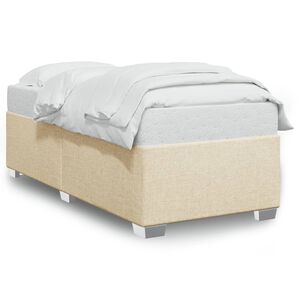 vidaXL posteljni okvir brez vzmetnice Cream 80x200 cm Tkanina