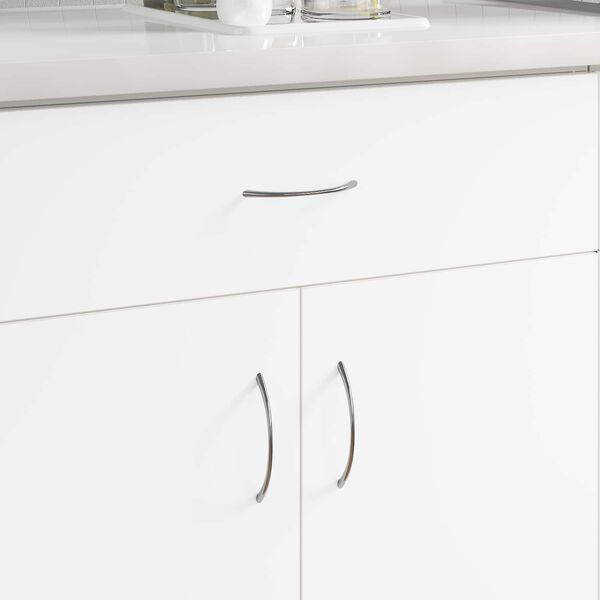 vidaXL Ročaj 12 pcs srebrna 107 x 3.6 x 23 mm Nerjaveče jeklo