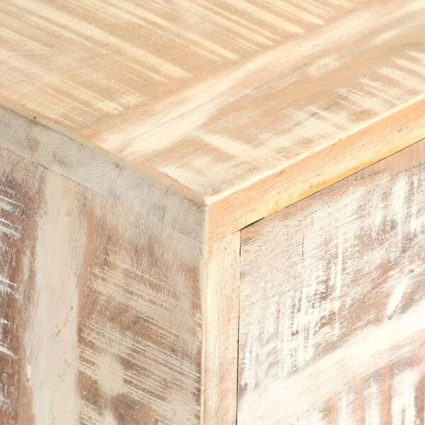 vidaXL TV omarica bela 140x30x45 cm trden akacijev les