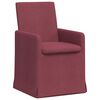 vidaXL Jedilni stoli 2 kos blago vinsko rdeča 57 x 67 x 95 cm