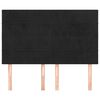 vidaXL Vzglavje postelje črno 144x5x118/128 cm žametno