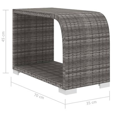 vidaXL Vrtna sedežna garnitura z blazinami 8-delna poli ratan siva