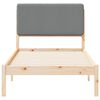 vidaXL Posteljni okvir z oblazinjenim vzglavjem Svetlo siva