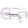 vidaXL Posteljni okvir z 2 predaloma trdna borovina 90x200 cm