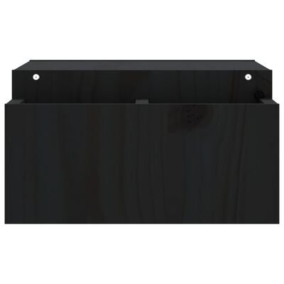 vidaXL Stojalo za zaslon črno 70x27,5x15 cm trdna borovina