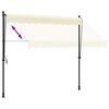 vidaXL Zložljiva tenda krem 250x150 cm tkanina in jeklo