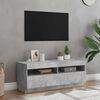 vidaXL TV omarica z LED lučkami betonsko siva 100x35x40 cm