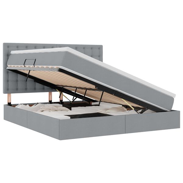vidaXL Postelja z dodatnim prostorom za shranjevanje in vzmetnico