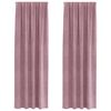vidaXL Zatemnitvene zavese 2 kos Temno roza 140 x 225 cm Žamet
